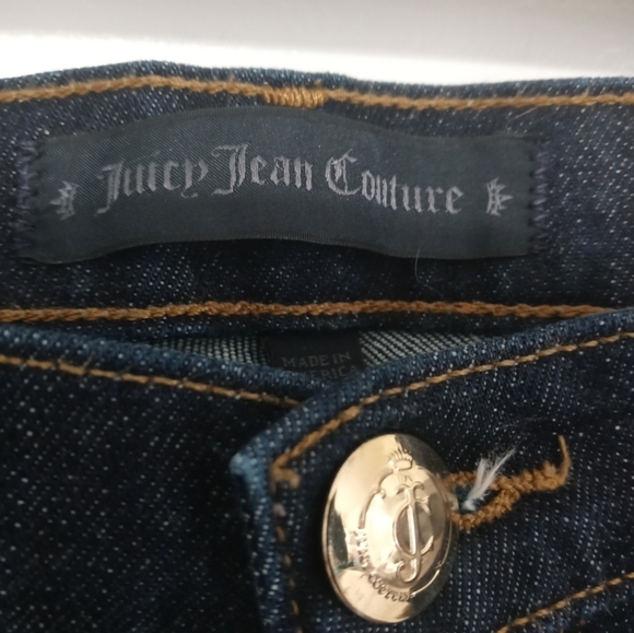 Juicy Jean Couture Slouchy Skinny Dark Wash Denims Jeans. Size 27 - Picture 2 of 7